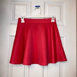 Bright pink skirt